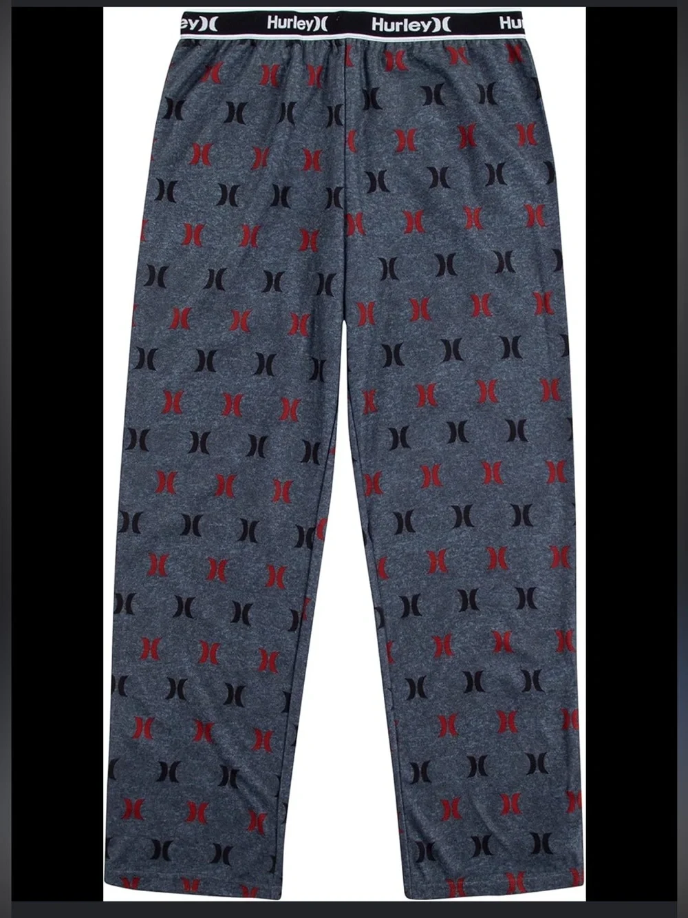 Hurley youth / boys size 12 Gray Lounge Pants with Black and Red Logo Print